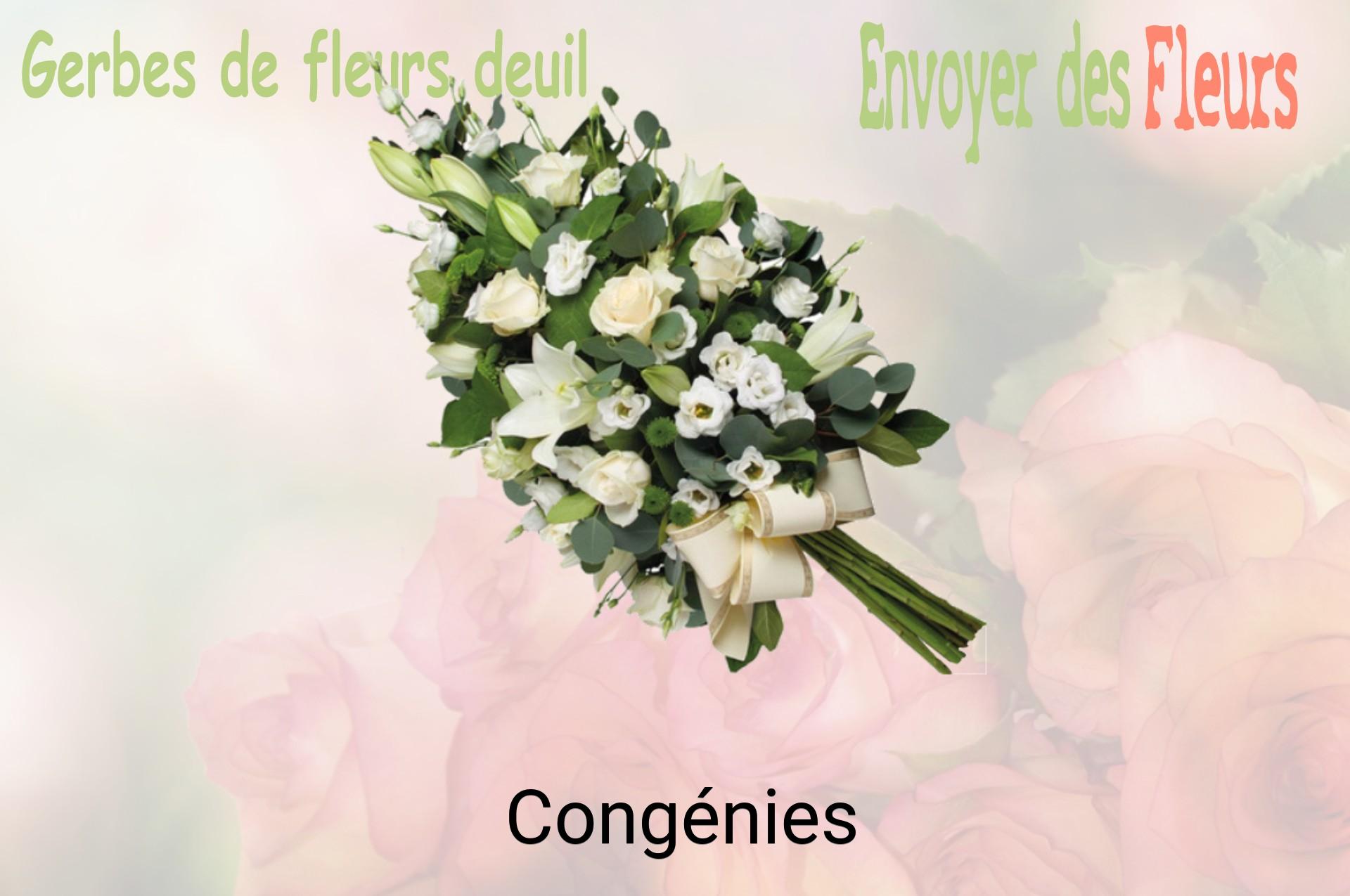 Gerbe de fleurs de deuil livrée à Congénies